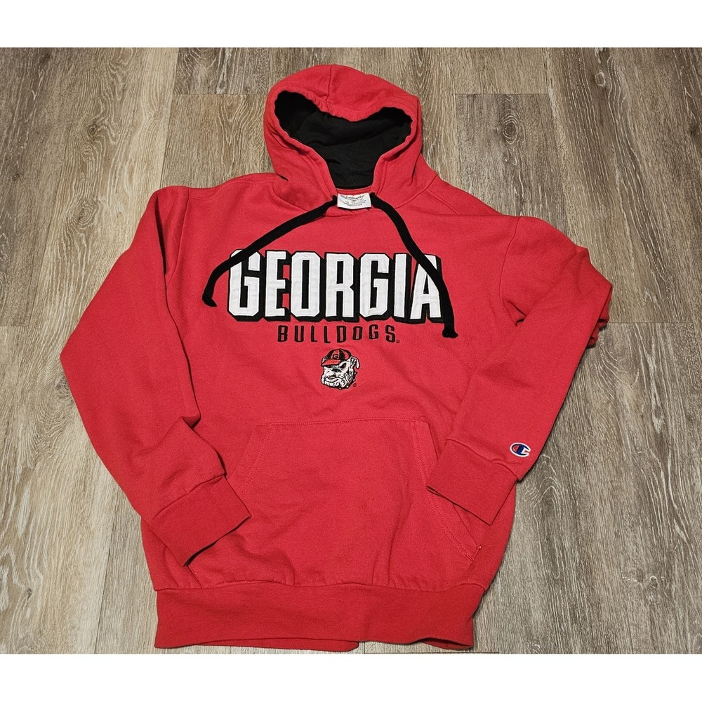 Vintage Champion University Of Georgia Hoodie Embroidered